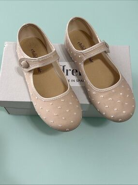 Childrens  Mary Jane Dress Shoes with Swiss Dot Detail